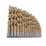 19pcs 高速スチールチタンコーティングツイストドリルビットセットストレートシャンクツイストドリルビット1〜10ミリメートルを設定します。