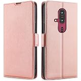 BonwFzin 適用 らくらくスマートフォン F-53E ケース 手帳型 薄型 軽い らくらくスマートフォンF53E スマホケース F53E 手帳カバー F 53E 携帯カバー 軽量 薄い 炭素繊維調 PU レザー マグネット フリップ カード収納 カード入れ 耐衝撃 スタンド ピンク