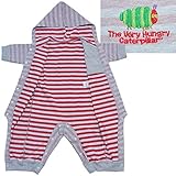 2017年 秋冬 はらぺこあおむし ミニ裏毛 フード付き カバーオール THE WORLD OF ERIC CARLE グレー◇60cm