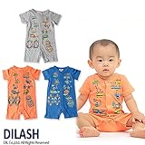 (ディラッシュ)DILASH 盛夏'15 南国柄半袖ロンパース 80 グレー