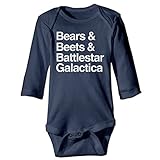 Kamifa カミファ ベアーズ ビート バトルスター ガラクタ 長袖ボディースーツ ベビー服 ロンパース プレゼント パーファクト Navy 24 Months