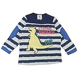 【春物】 chocola(ショコラ) ガーゼ天竺男児恐竜AP長袖Tシャツ 130cm /コン NO.CH-1621-17008