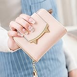 かわいい小さな虎の歯のタッセルのジッパーの短い財布 (ピンク)