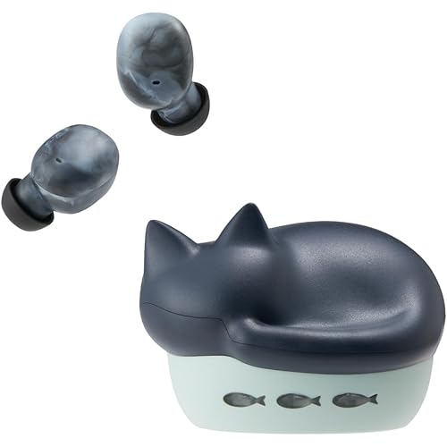 ラディウス radius HP-C28BT 完全ワイヤレスイヤホン : NEKO true wireless earphones Bluetooth対応 フルワイヤレス 左右分離型 AAC 軽量 猫 小型 小さい耳 コンパクト おしゃれ かわいい イ