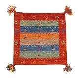 萩原 チェアマット レッド サイズ:約40×40