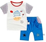 (コ-ランド) Co-land ボーイズ Ｔシャツ ハーフパンツ 2点セット 肌着 セットアップ 可愛い 夏 ベビー服 男の子 短パン 赤ちゃん 110 ブルー