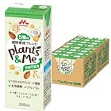 森永乳業 Plants&Me (プランツアンドミー) 砂糖不使用 200ml ×24本 [常温保存 紙パック 5種の植物素材ブレンド オーツ