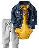 カーターズ Carter's デニムジャケット セット 3-Piece Denim Jacket Set 12M (72-78cm) [並行輸入品]