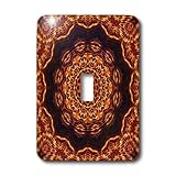 3dRose lsp_42016_1 Land Of Dark Honey Decorative Mandala Single Toggle Switch