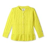 チェリーCrumble Californiaソフトcable-knitペプラムカーディガン カラー: イエロー