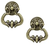 Pixnor 2個キャビネット食器棚引き出しドアプルハンドル(ブロンズ)