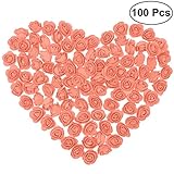 Vosarea ローズ　バラ　薔薇　造花　ローズヘッド　花びら　人工泡　オレンジ　ローズフラワー　頭の花　ロマンチックな雰囲気を加え　ウェディングの装飾　DIY　工芸品　3.5cm　100ピース
