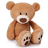 COICCEZA テディベア ぬいぐるみ 子供用 ガールフレンド - 大きなテディベア ぬいぐるみ 誕生日 クリスマスギフト ソフト かわいい ふわふわぬいぐるみ 19.6インチ (Dark Brown)