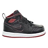 Air Jordan 1 Mid BT幼児の靴ブラック/ジムレッド/ホワイト640735 – 028 カラー: ブラック