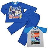 ポケットモンスター サン&ムーン ポケモン パジャマ 2TOPS 天竺スウェット キッズ 男の子 ボーイズ 【YP】fo-2top05 110cm ブルー
