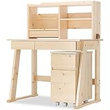 LOWYA （ロウヤ） 学習机 勉強机 学習デスク チェスト 引き出し コンパクト 幅90cm ナチュラル おしゃれ 新生活