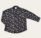 【ベビー】踊りだしたくなる長袖ボタンシャツ「Twilight」(親子おそろい服)12-18months (80)