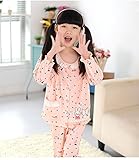 (チェリーレッド) CherryRed 子供 女の子 ファション パジャマ ルームウェア 部屋着 寝間着 上下2点セット 長袖 フリース 春秋向け リラックス 快適 気持ち良い チェック コットン 1