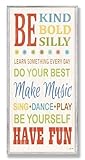 The Kids Room by Stupell Be Kind, Bold, Silly Typography Rectangle Wall Plaque by The Kids Room by S