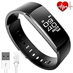 【日本公式ライセンス取得商品】日本語対応 iWOWNfit i6 Pro 活動量計 スマートブレスレット〔iPhone＆Android対応〕／24時間自動測定・有機EL・IP67防水防塵・Bluetooth4.0／日本語アプリ管理・日本語ガイド・1年間保証書完備≪国内操作設定サポート付き≫（PRO ブラック）