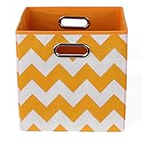 Modern Littles Folding Storage Bin, Bold Orange Chevron by Modern Littles
