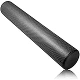 【Amazon限定ブランド】Rikopin(リコピン) ロング ヨガポール フォームローラー 筋膜リリース ミニ ストレッチローラー マッサージ トレーニング ストレッチ ローラー ハーフ 肩こり 腰痛 60cm 6 ブラック