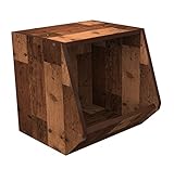 モリヨシ オープンシェルフ・ラック ブラウン 35x35x35cm ヴィンテージ TS-007