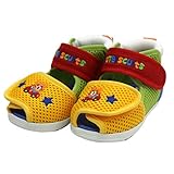 ミキハウス ホットビスケッツ（MIKIHOUSE HOT BISCUITS) ビーンズ＆キャビット ダブルラッセルベビーサンダル 14cm マルチ（87）