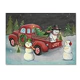 クリスマスon Wheels IIライトby Mary Urban、24 x 81 cmキャンバス壁アート