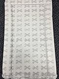 Deluxe Unisex Baby Waterproof Wipeable Changing Mat with Raised Edges - Grey Bows Design by Grey Bow