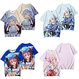 [SAAG] ｔシャツ 転生したらスライムだった件 夏服 半袖 リムル シュナ シズ ミリム 転スラ 魔王 コスプレ衣装 肌着 丸襟 丸首 記念シャツ カジュアル 上着 通気快適 日常用 夏祭り 文化祭 学園祭 誕生日 男女兼用 (C,M)
