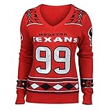 NFLチームレディースGlitter Vネックセーター – Pick Your Favorite Player 。 X-Large