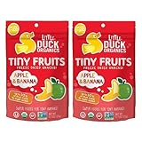 Little Duck Organics オーガニック 赤ちゃん～幼児向け フリーズドライ フルーツスナック (りんご&バナナ)(0.75oz x 2袋)[海外直送品] [並行輸入品]