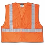 River City 611-CL2MOXL Class Ii Fluorescent Orange Tear-Away Polyester Mesh