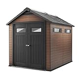 KeterフュージョンLarge 7.5 X 9 ft。ウッド&プラスチックアウトドア庭ガーデン複合ストレージShed 7.5x9 ft. 224449
