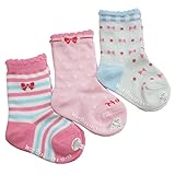 ミキハウスホットビスケッツ(mikihouse hotbiscuits) ３Ｐソックスパック クルーソックスタイプ 靴下 (15～17ｃｍ, クルー-ピンク（08）)(74-9620-617)