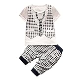 bibicola Little Boys夏Clothingセット幼児用子供ラティス服 4T ホワイト