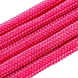 紗や工房 パラコード ハンドメイド用 カラーコード 太さ 4mm 長さ 2m 単色 ビビッドピンク ハンドメイド アクセサリーパーツ