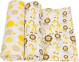 miracle ware ミラクルウエア Muslin Swaddle Blanket 2pk モスリンブランケット2枚セットGiraffes & Lions ジラフ&ライオン