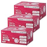 アイリスオーヤマ マスク プリーツマスク 40枚×3箱セット PN-NV40S 小さめ