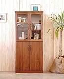 日本製 アンティーク風 木製 70cm幅ダイニングボード ブラウン 完成品