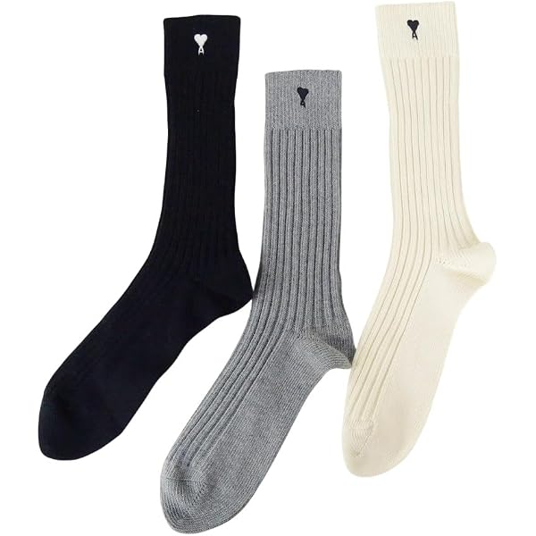 Amazon.co.jp: [アミ] 靴下 3足セット 43-46サイズ THREE PACK DE