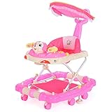 ベビーカー, 赤ちゃんの歩行, 6 7-18 ヶ月ロール オーバー多機能音楽科学赤ちゃん活動ウォーカー赤ちゃんウォーカー-ピンク