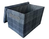 ストレージビンバスケットContainers with Lids CollapsibleキャンバスボックスシンプルなスタイルのホームオフィスクローゼットNurseryオーガナイザー