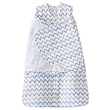 Halo 100% Cotton Muslin Sleep Sack Swaddle, Chevron Taupe, Small by Halo