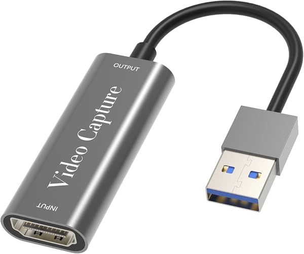 2026年新登場 USB-A HDMIキャプチャーボード 4Kパススルー対応/1080P 録画 低遅延・電源不要、ゲーム実況・ライブ配信向け、Switch/PS5/Xbox/PC/スマホ対応、OBS・YouTube・Twitch対応、Win/Mac/Linux対応|日本語説明書付き - 1