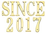 表札 真鍮切文字76シリーズ SINCE2017セット商品 シンプル表札 店舗 看板