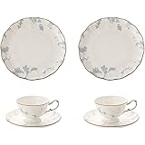 NARUMI(ナルミ) 食器 セット ローズ・ブランシェ 6個セット 52187-23122 カップ ソーサーセット 6個セット 径19cm