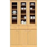 モーリス 日本製 アルダー材 食器棚 105ダイニングボード (ナチュラル)