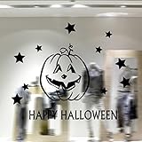 & # x2764 ; Luca & # x2764 ;壁ステッカーウィンドウホーム装飾のハッピーハロウィン 58*31cm ブラック